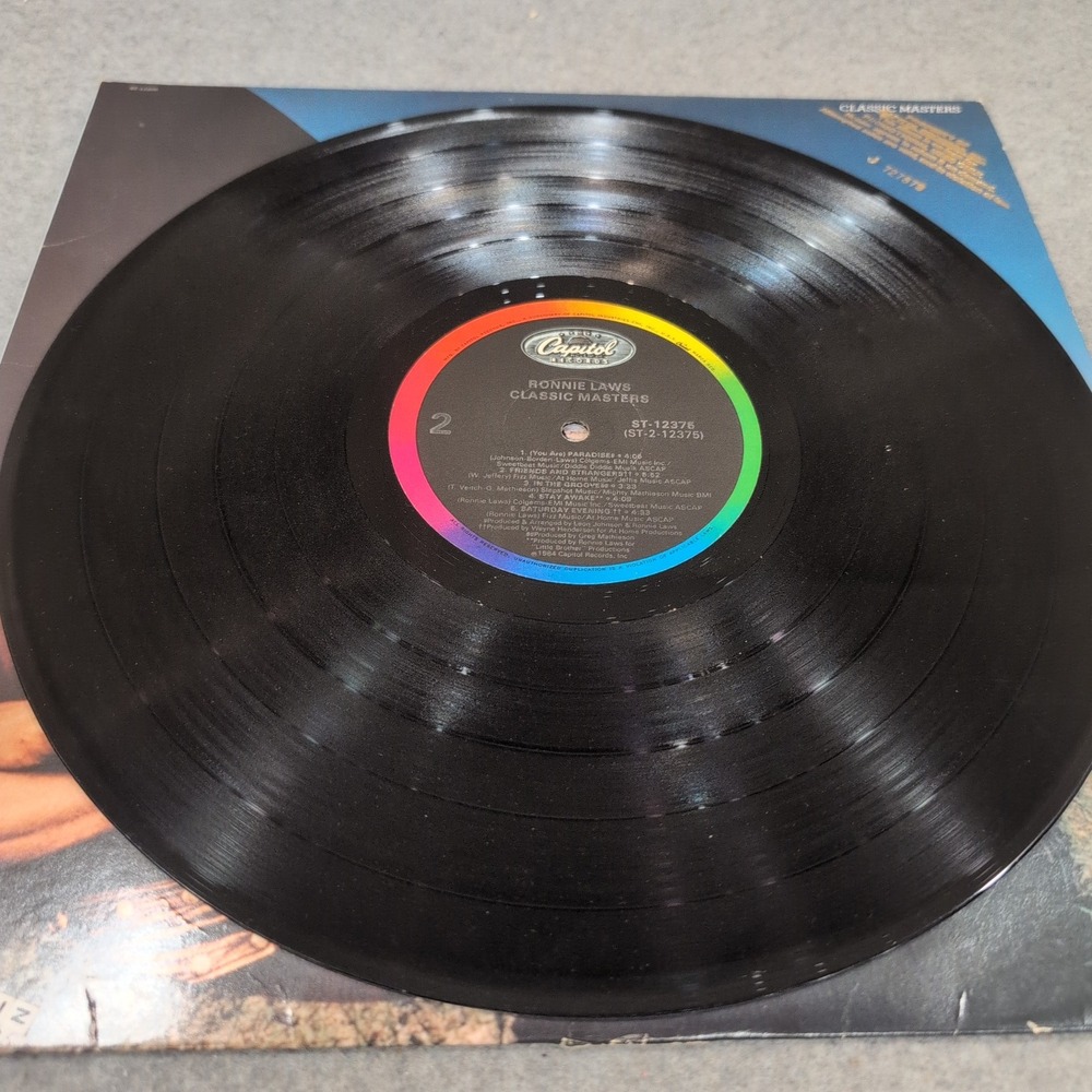 Ronnie Laws Classic Masters Vinyl LP 1984 Capitol ST-12375 Promo Gold Stamp VG - Picture 6 of 7